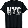thumbnail image 1 of NYC New York City Skyline NY Pride Black & White Vintage T-Shirt, 1 of 4