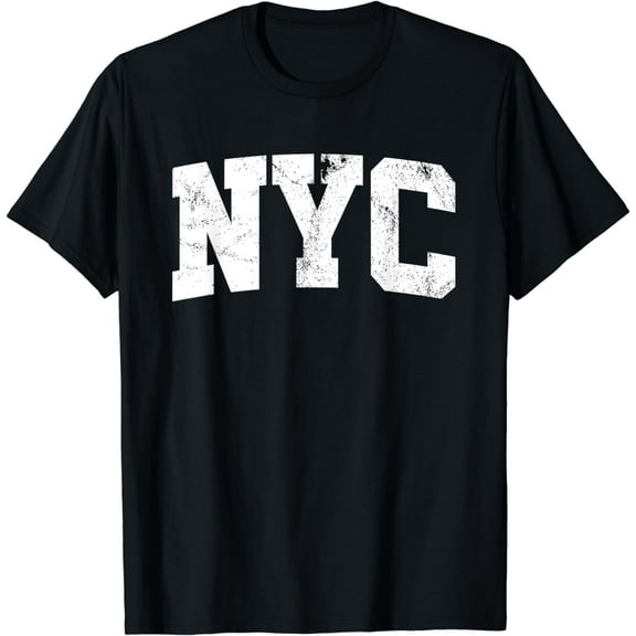 NYC New York City Skyline NY Pride Black & White Vintage T-Shirt