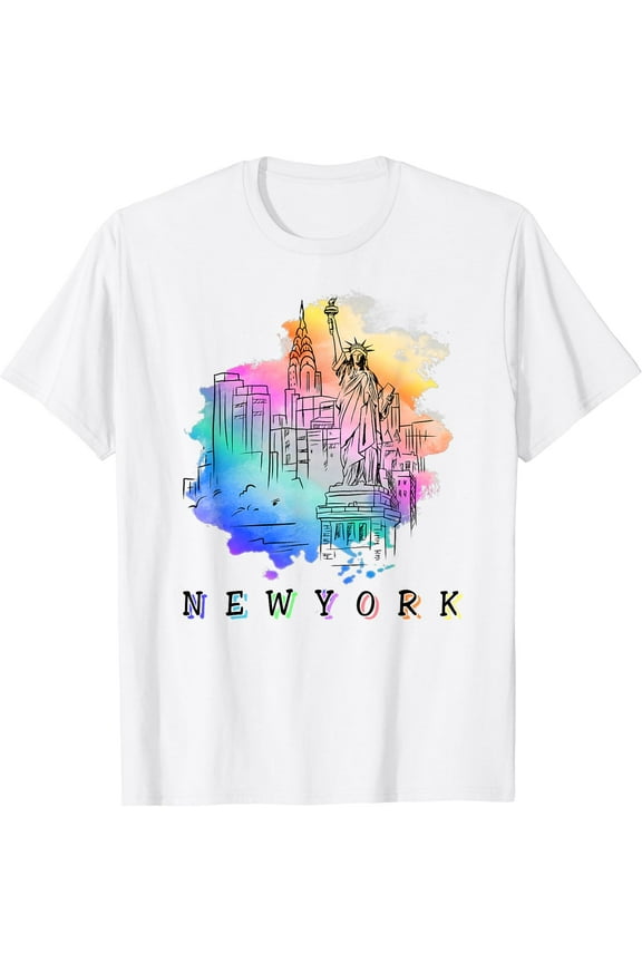 NYC New York City Skylines Statue Of Liberty T-Shirt