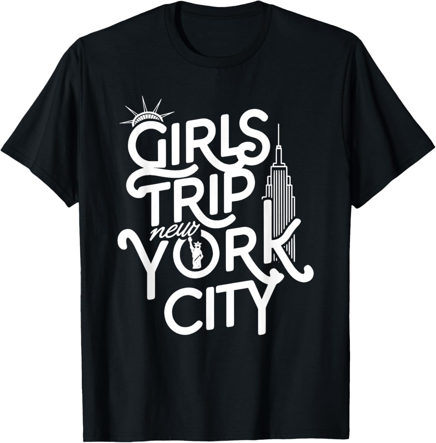 NYC New York City Skylines statue of liberty Buildings TShirt