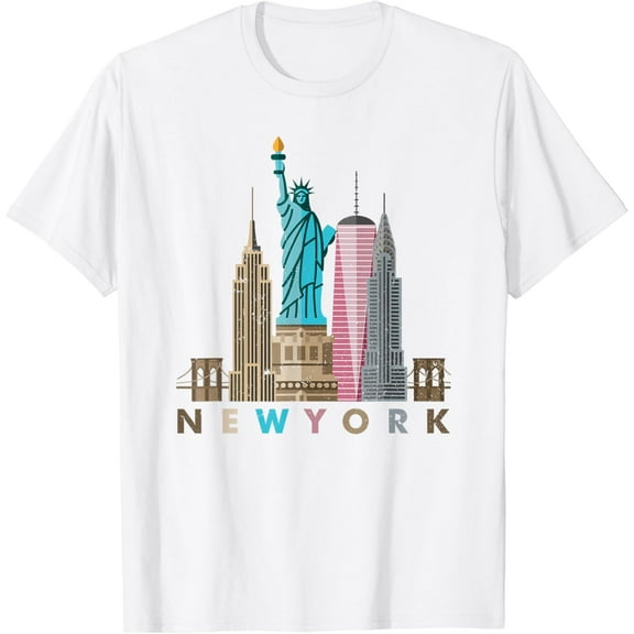 NYC New York City skylines statue of liberty T-Shirt