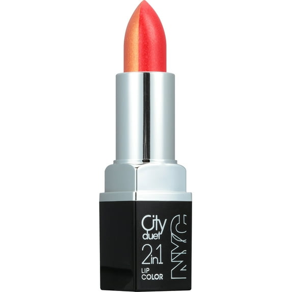 NYC New York Color City Duet 2-In-1 Lip Color, 431 The Rivington Reds, 0.13 Oz.