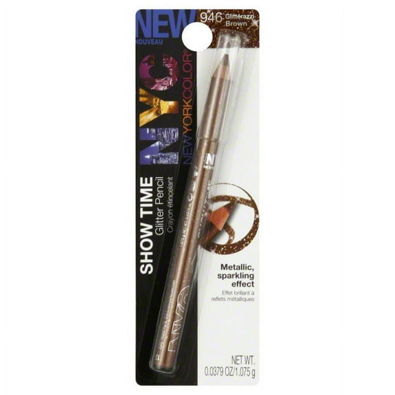 NYC New York Color Showtime Glitter Eyeliner, Glitterazzi Brown