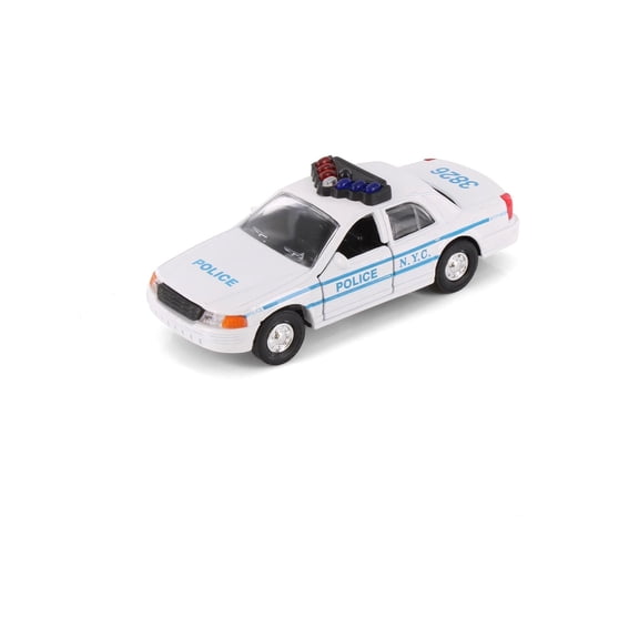 NYC Police Car, White - Showcasts 9985DNY/3 - 5" Scale Diecast Model Car