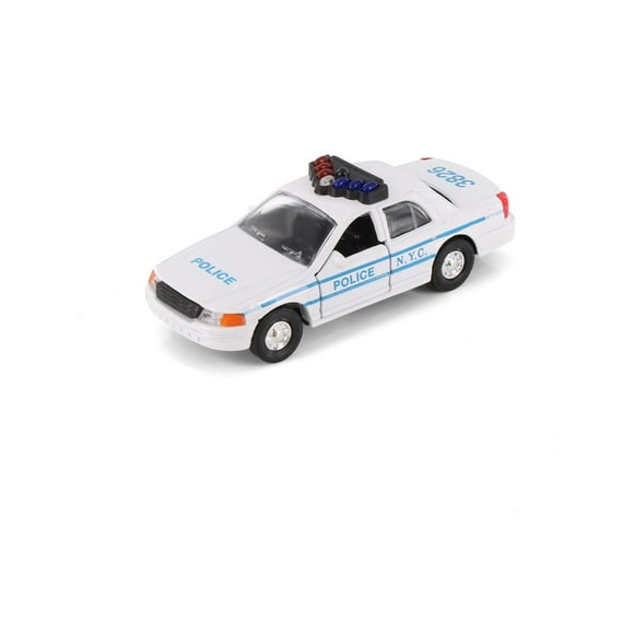 NYC Police Car, White - Showcasts 9985DNY/3 - 5" Scale Diecast Model Car