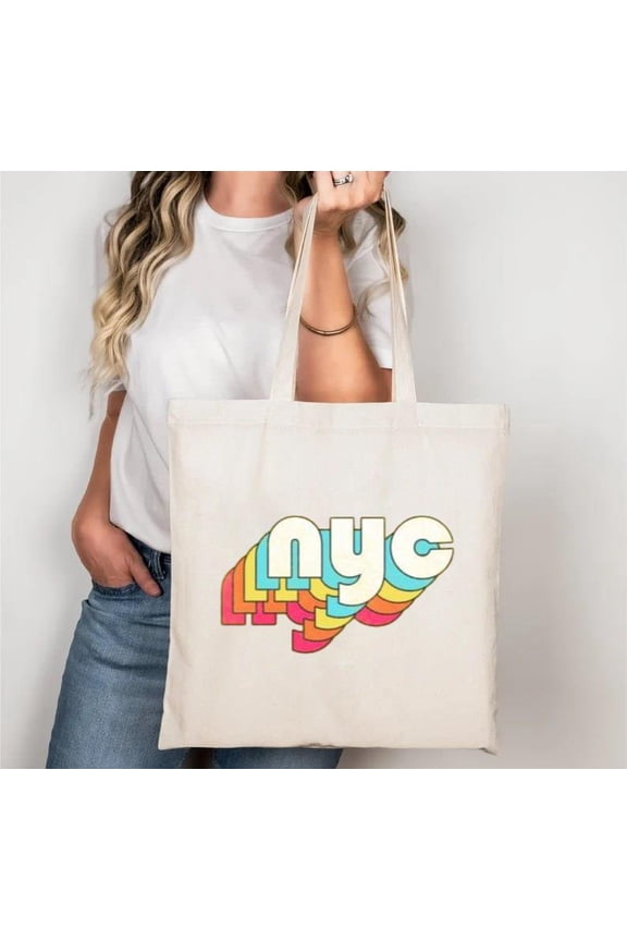 NYC Retro Faded Style Typography Design New York City Tote Bag, a gift just for you
