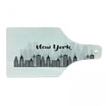 thumbnail image 1 of NYC Scene Cutting Board, Modern Design of New York Calligraphy with City Skyscrapers, Decorative Tempered Glass Cutting and Serving Board, in 3 Sizes, by Ambesonne, 1 of 2