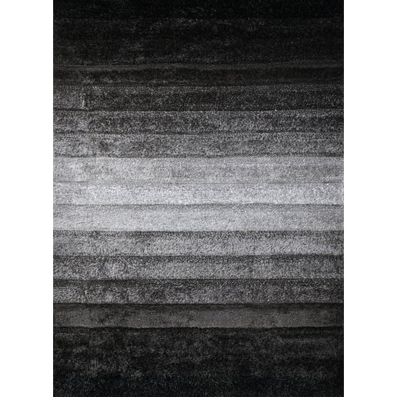 Plume Shag Performance Black & Grey Area Rug