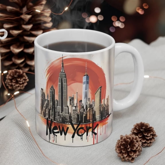 NYC Skyline Coffee Mug New York City uvenir Gift.