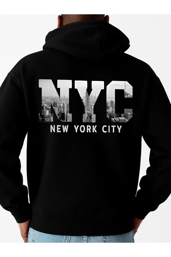 NYC Skyline Hoodie sweatshirt mens sweatshirts black Casual Wear on Weekends high quality Funny Unisex Shirt Graphic Tee tshirts Casual Unisex Shirt Graphic tshirts Funny Unisex Shirt Cotton tshirts