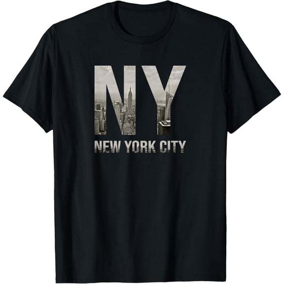 NYC Skylines New York City That Never Sleeps Gift T-ShirtMen and women, Black T-shirt, size: Extra large