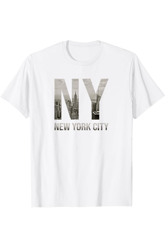 NYC Skylines New York City That Never Sleeps Gift T-ShirtMen's and women's pure cotton short-sleeved shirts