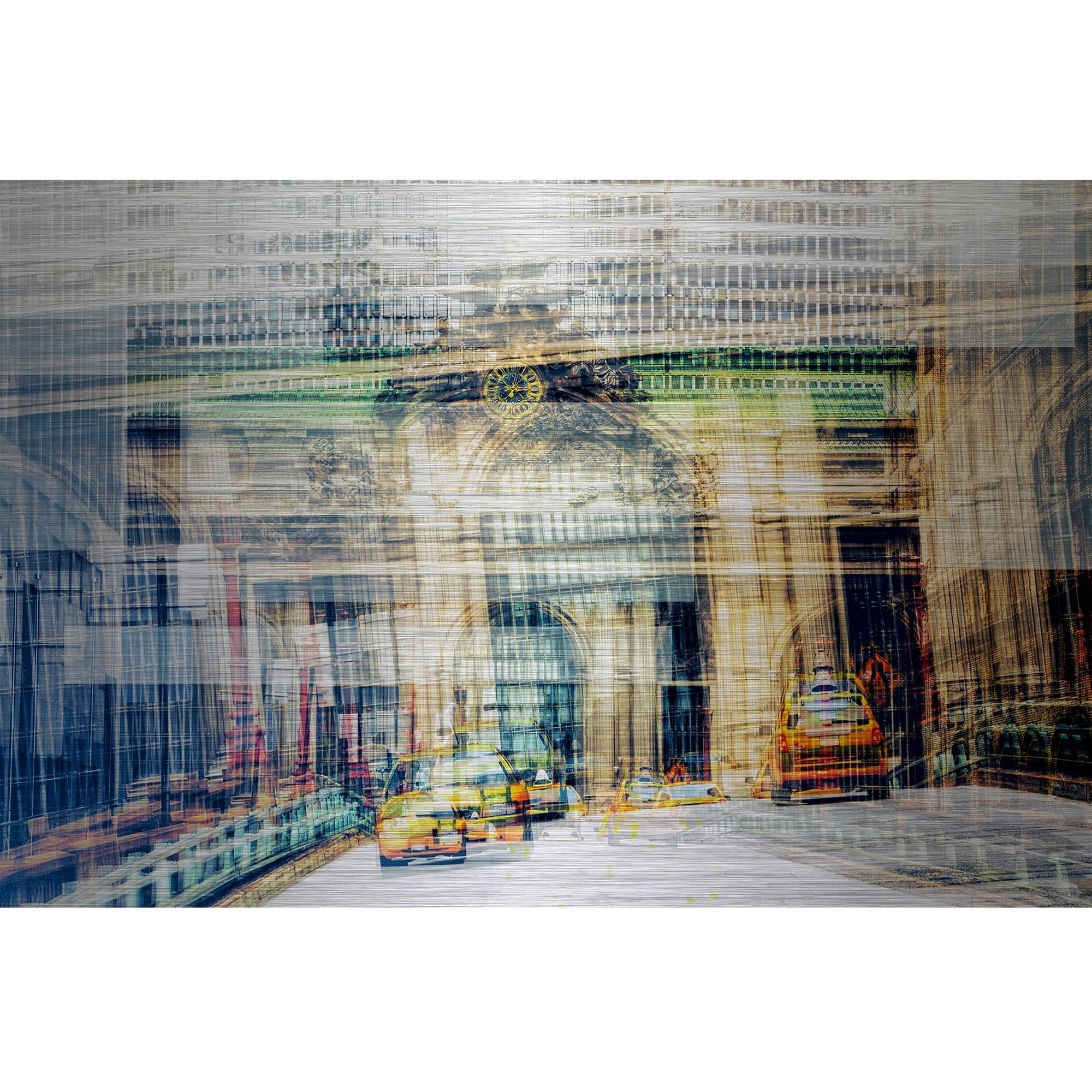 "NYC Station" Painting Print on Brushed Aluminum