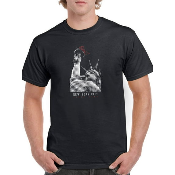 NYC Statue of liberty since 1898 Men Black T-Shirt, Male Medium