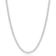 thumbnail image 1 of NYC Sterling 3mm Round Cubic Zirconia Tennis Necklace, Silver Plated Tennis Chain, for Men and Women, 1 of 6