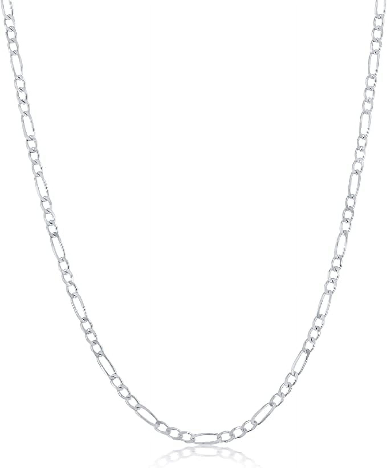 NYC Sterling Men's 5mm Solid Sterling Silver .925 Curb Link Chain Necklace,  Made in Italy (18) 