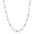 thumbnail image 1 of NYC Sterling Silver Chain, Premium Craftsmanship Figaro Chain for Men and Women, Real 925 Sterling Silver Necklace Made in Italy, 16-30 Inches Length, Ideal for Everyday Wear, Special Occasions, 1 of 6