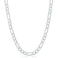 thumbnail image 1 of NYC Sterling Silver Chain, Premium Craftsmanship Figaro Chain for Men and Women, Real 925 Sterling Silver Necklace Made in Italy, 16-30 Inches Length, Ideal for Everyday Wear, Special Occasions, 1 of 6