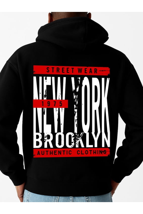 NYC Street Wear graphic hoodies men's polyester black Hip-Hop Streetwear Spring Summer Outdoor & Home Wear Comfortable for Casual Wear gift Classic Unisex hoodie