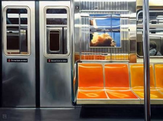 NYC Subway Reflections Canvas Art - Michael Schuh (18 x 24)