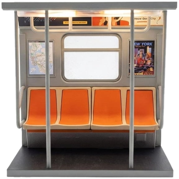 NYC Subway Train Lamp – Includes 3 Interchangeable Posters,Vintage New York Subway Train Night Light,Retro Metropolitan Transit Mood Light for New York City Lovers Home Décor