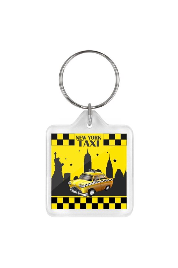 NYC Taxi Keychain Lucite