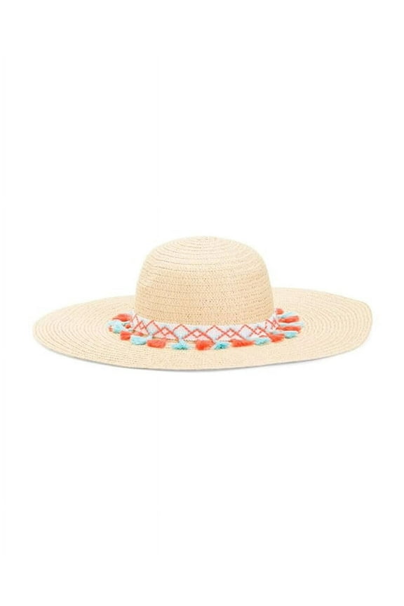 Straw Sun Hats with Tassel Trim