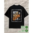 thumbnail image 1 of NYC Urban Tee for men 180G 100% Cotton black Basic Unisex Shirt Cotton tshirts Casual Unisex Shirt Graphic tshirts Fashion Unisex Shirt Short Sleeve tshirts, 1 of 7