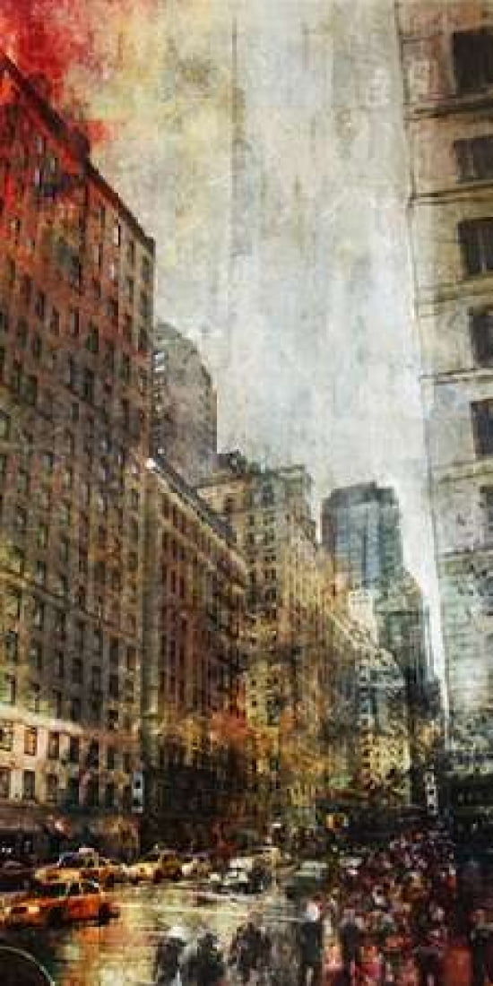 NYC Vertigo Canvas Art - Ken Roko (10 x 20)