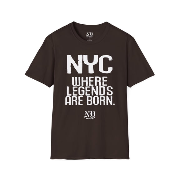 NYC Where Legends Are Born: NY Vibe Official Logo Unisex Softstyle T-Shirt