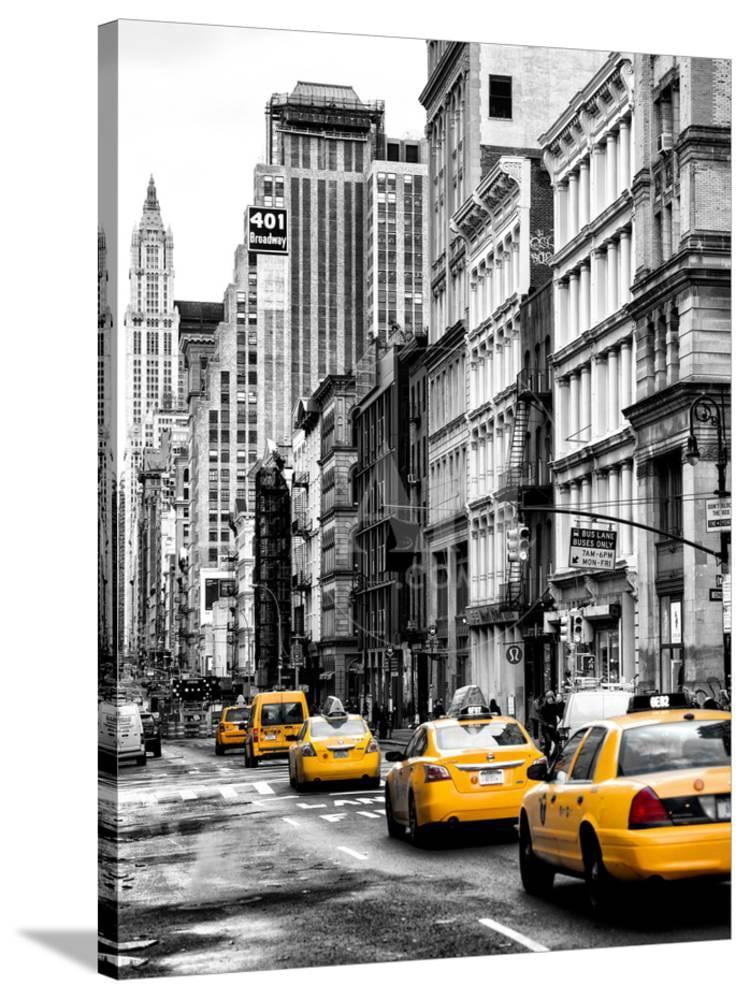 NYC Yellow Taxis Cabs on Broadway Avenue in Manhattan New York City ...