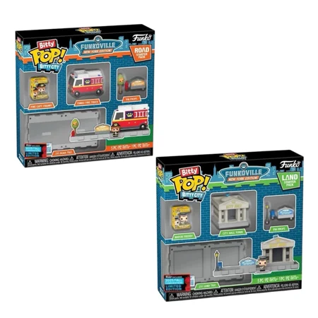 NYCC Funko Bitty Pop Funkoville Set of 2 - Firetruck & Town Hall