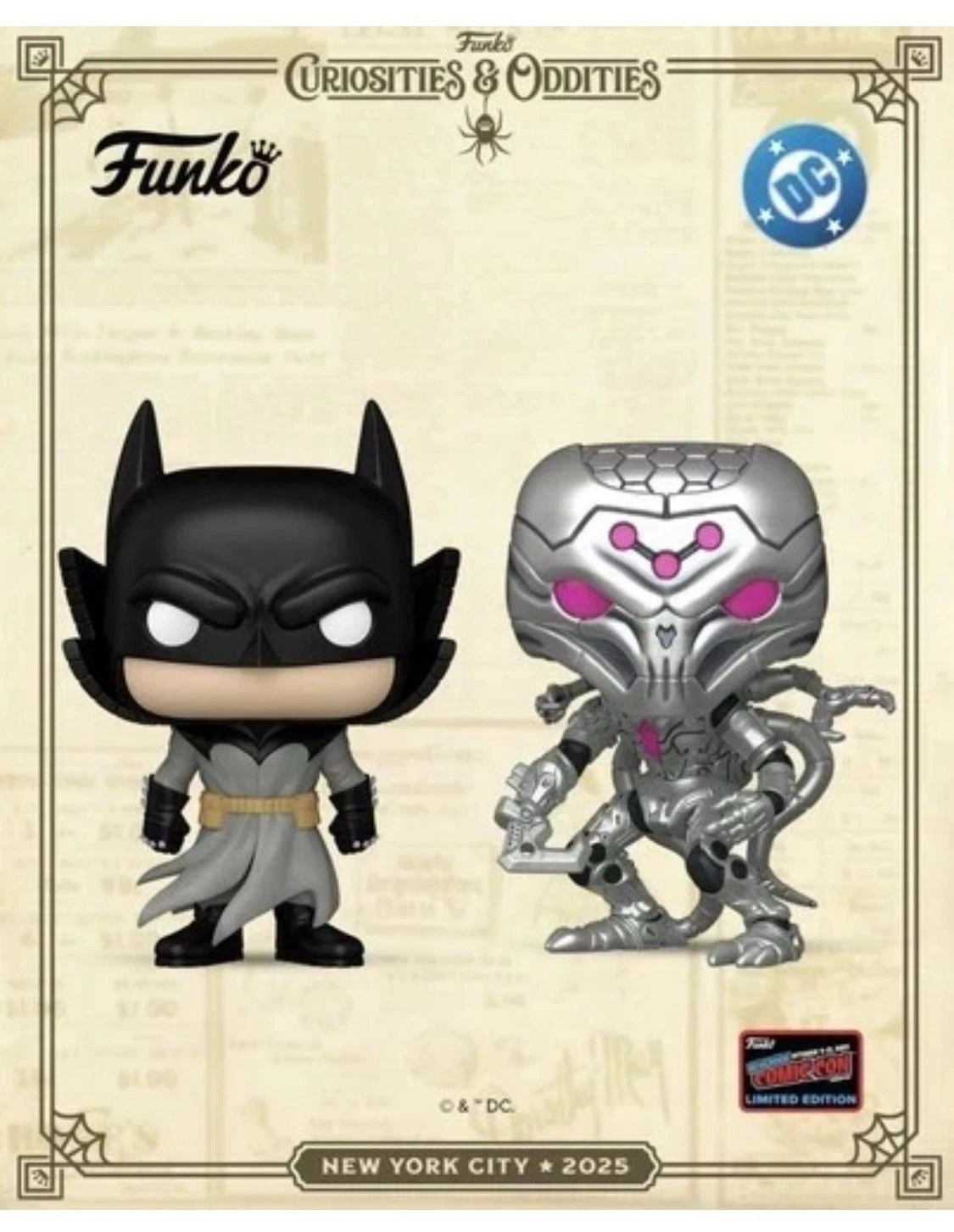 Funko Pop Damian Wayne & Brainiac Set of 2 Official NYCC Sticker