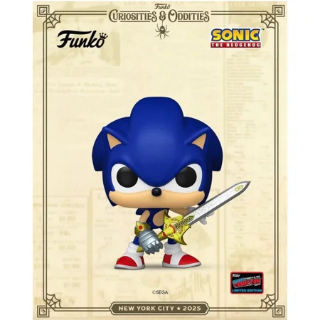 NYCC 2025 Funko Pop Sonic with Caliburn Official NYCC Sticker