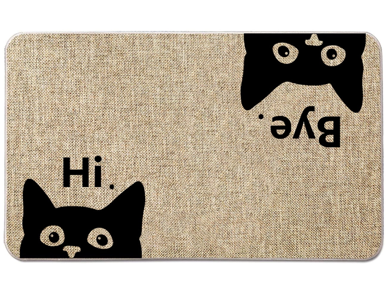 NYDECOR Farmhouse Pet Cat Welcome Mat, Non-Slip Rubber, Indoor