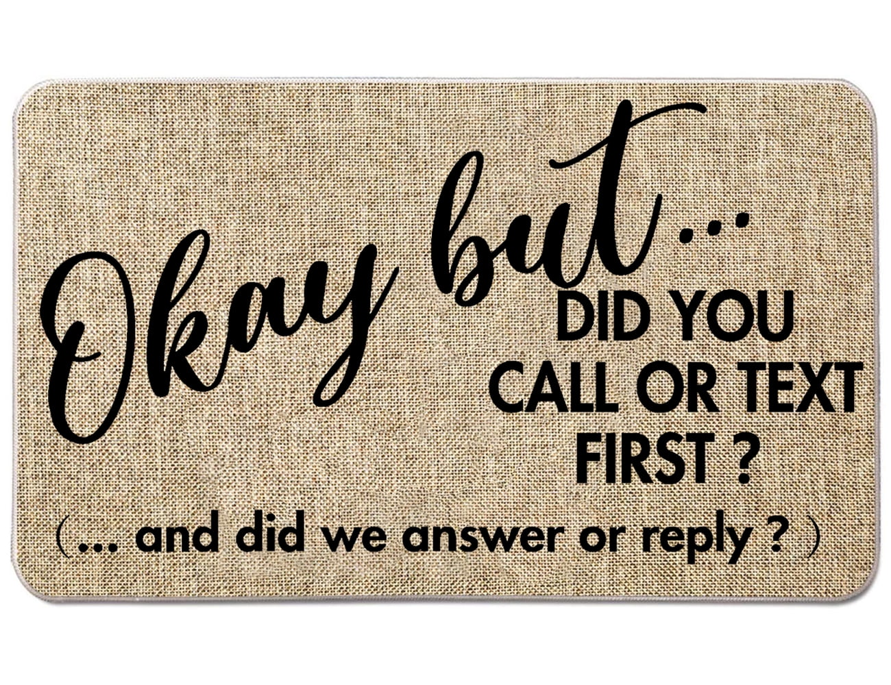 NYDECOR Funny Mats For Front Door Farmhouse Door Mat Okay But