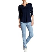 NYDJ 'Ami' Zip Detail Colored Stretch Super Skinny Jeans, 2 Azure