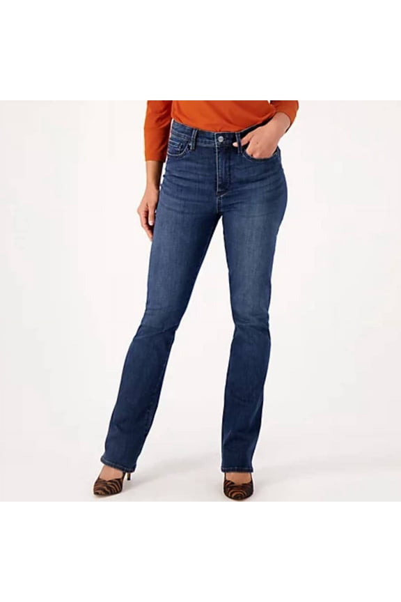 Le Silhouette High Rise Slim Bootcut Jeans, Size 14