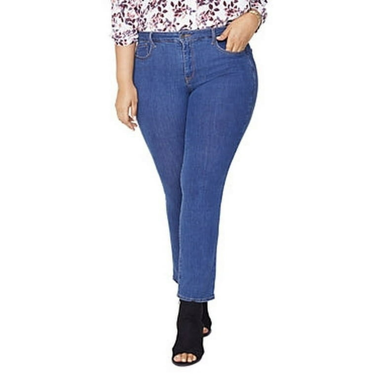 Marilyn Straight Jeans In Plus Size With High Rise - Rendezvous | NYDJ