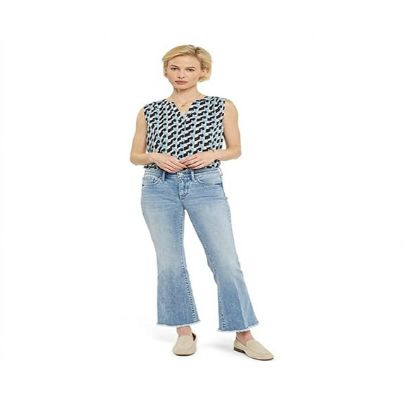 NYDJ Women's Ava Flared Ankle jeanss Blue Size 0