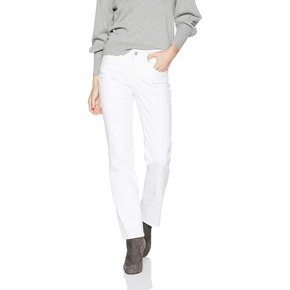 NYDJ Women's Petite Size Marilyn Straight Leg Jeans, optic white, 18P