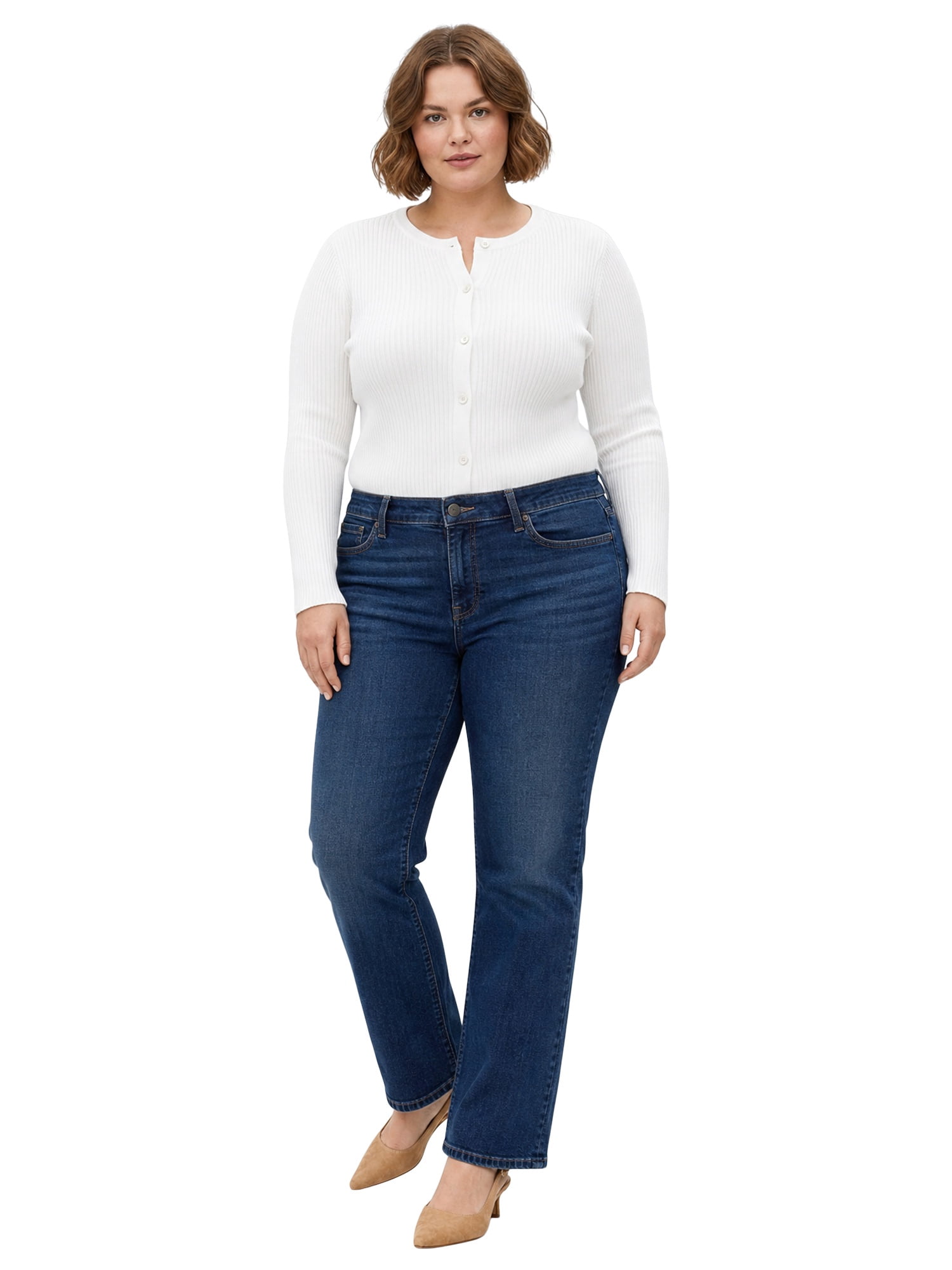 NYDJ Women’s, Women’s Petite, and Women’s Plus Barbara Bootcut Jean, Sizes 2-24, featuring Lift Tuck® Technology