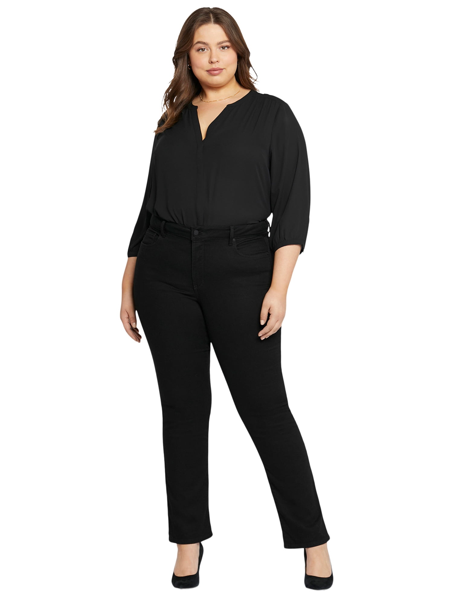 NYDJ Women’s, Women’s Petite, and Women’s Plus Marilyn Straight Jean, Sizes 2-24, featuring Lift Tuck® Technology