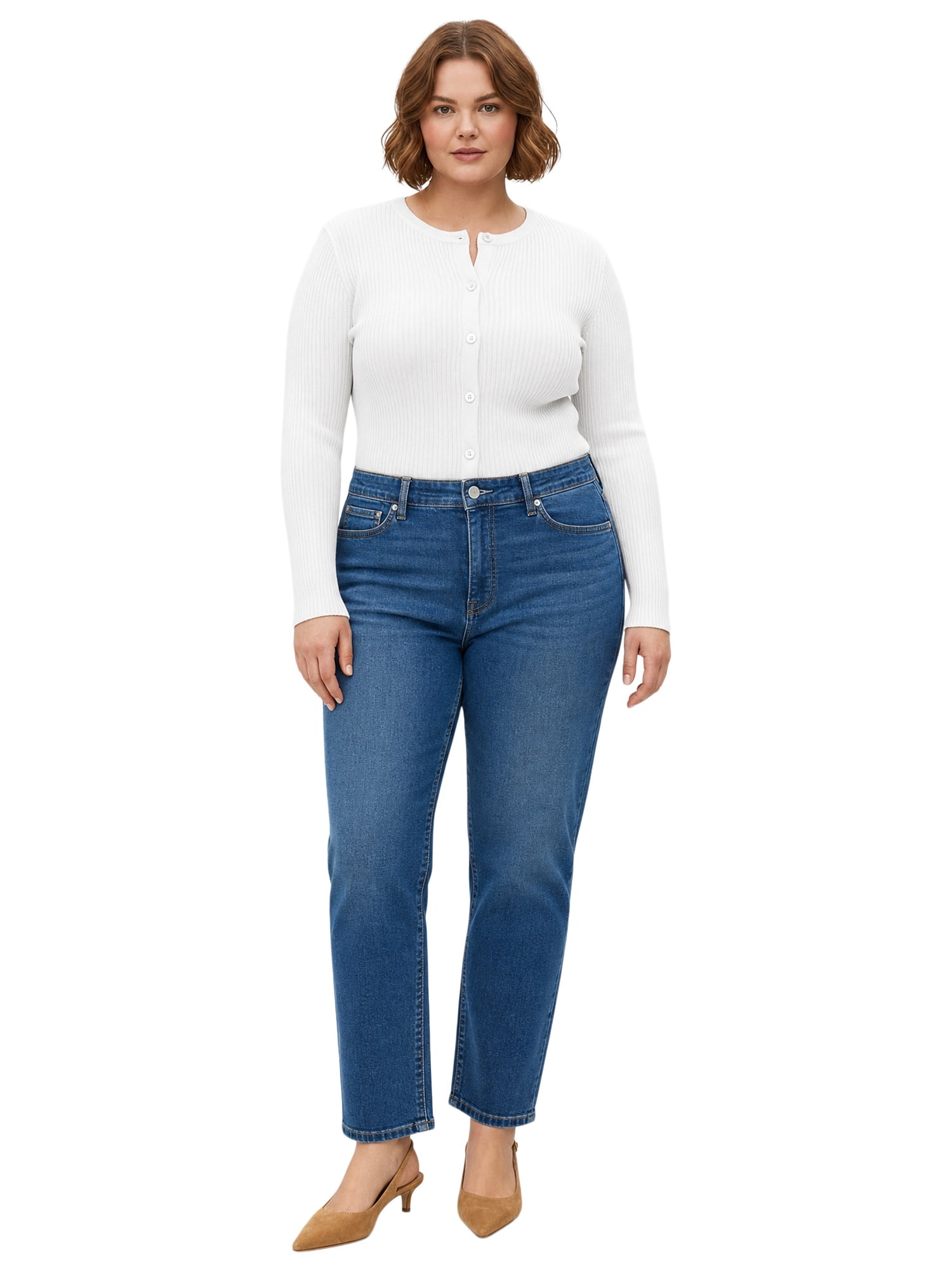 NYDJ Women’s, Women’s Petite, and Women’s Plus Marilyn Straight Jean, Sizes 2-24, featuring Lift Tuck® Technology