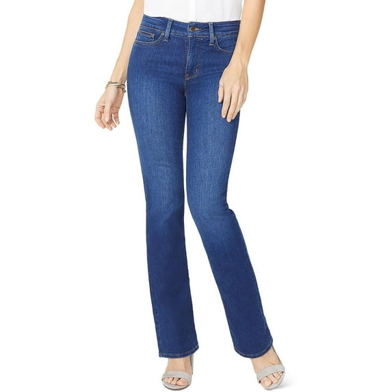 NYDJ Womens Barbara Tummy-Control Mid-Rise Bootcut Jeans