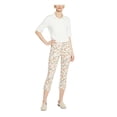 thumbnail image 1 of NYDJ Womens Beige Zippered Pocketed Tummy-control Floral Capri Jeans 12, 1 of 4