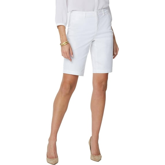 NYDJ Womens Khaki Above-Knee Bermuda Shorts