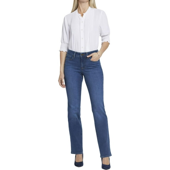 NYDJ Womens Marilyn Denim Lift Tuck Straight Leg Jeans