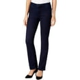 thumbnail image 1 of NYDJ Womens Marilyn Denim Slimming Straight Leg Jeans Navy 2, 1 of 2