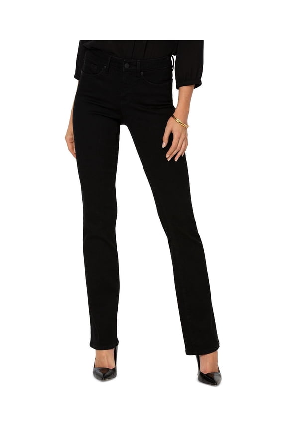 Womens Petites Barbara Mid Rise Dark Wash Bootcut Jeans